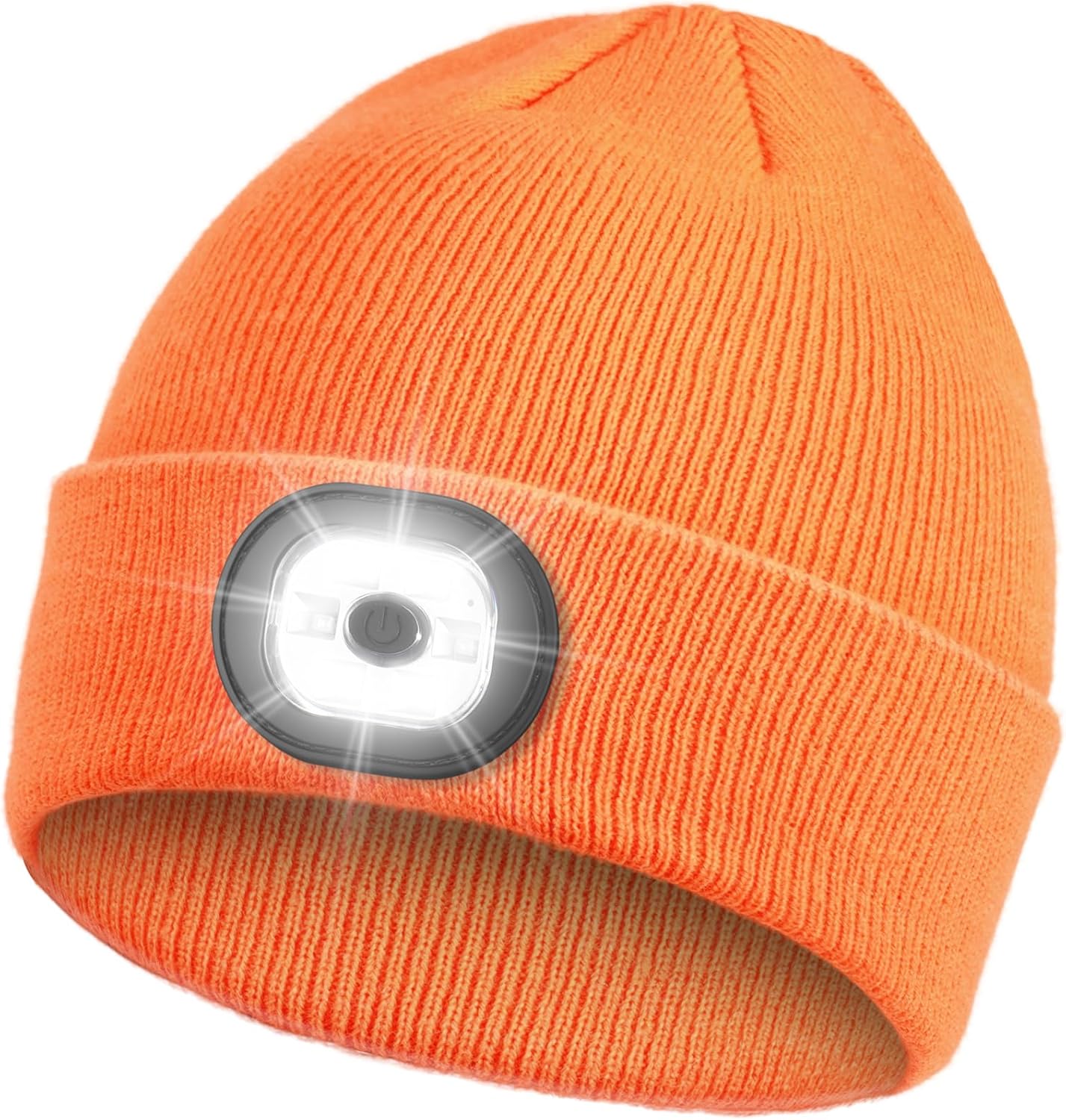 Beanie Headlamp - Unisex Winter Knit Cap Gifts - USB Rechargeable