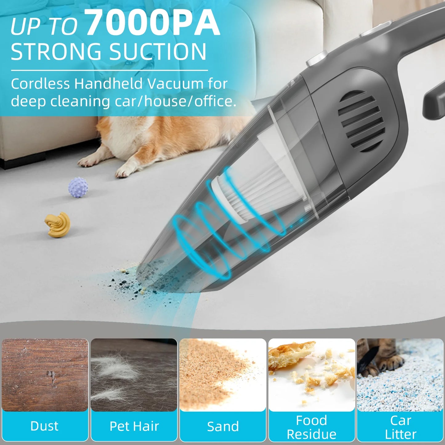 Cordless Portable Car Vacuum Cleaner