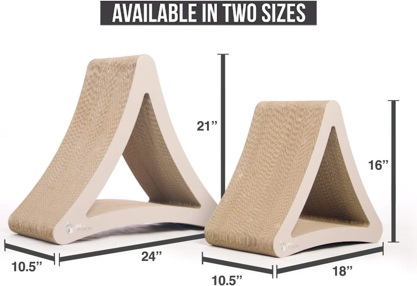 3-Sided Vertical Cat Scratching Post | Available in 18” & 24” |6 Usable Sides. Scratch; Play; & Perch | 100% Recyclable Cardboard Lounge