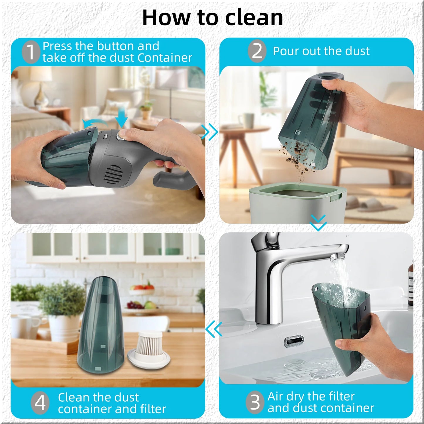 Cordless Portable Car Vacuum Cleaner