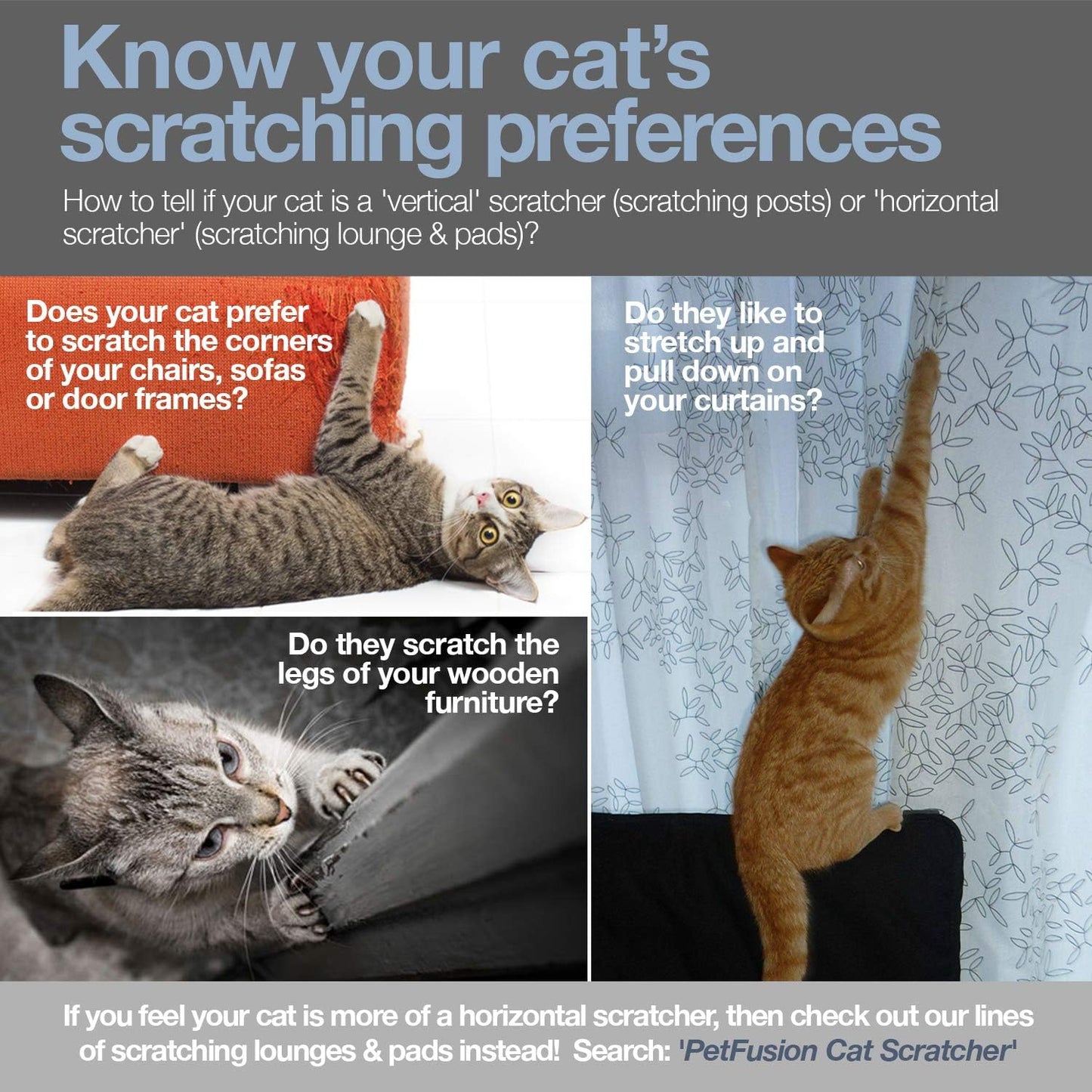 3-Sided Vertical Cat Scratching Post | Available in 18” & 24” |6 Usable Sides. Scratch; Play; & Perch | 100% Recyclable Cardboard Lounge