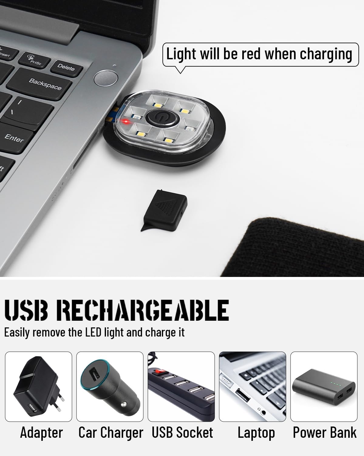 Beanie Headlamp - Unisex Winter Knit Cap Gifts - USB Rechargeable