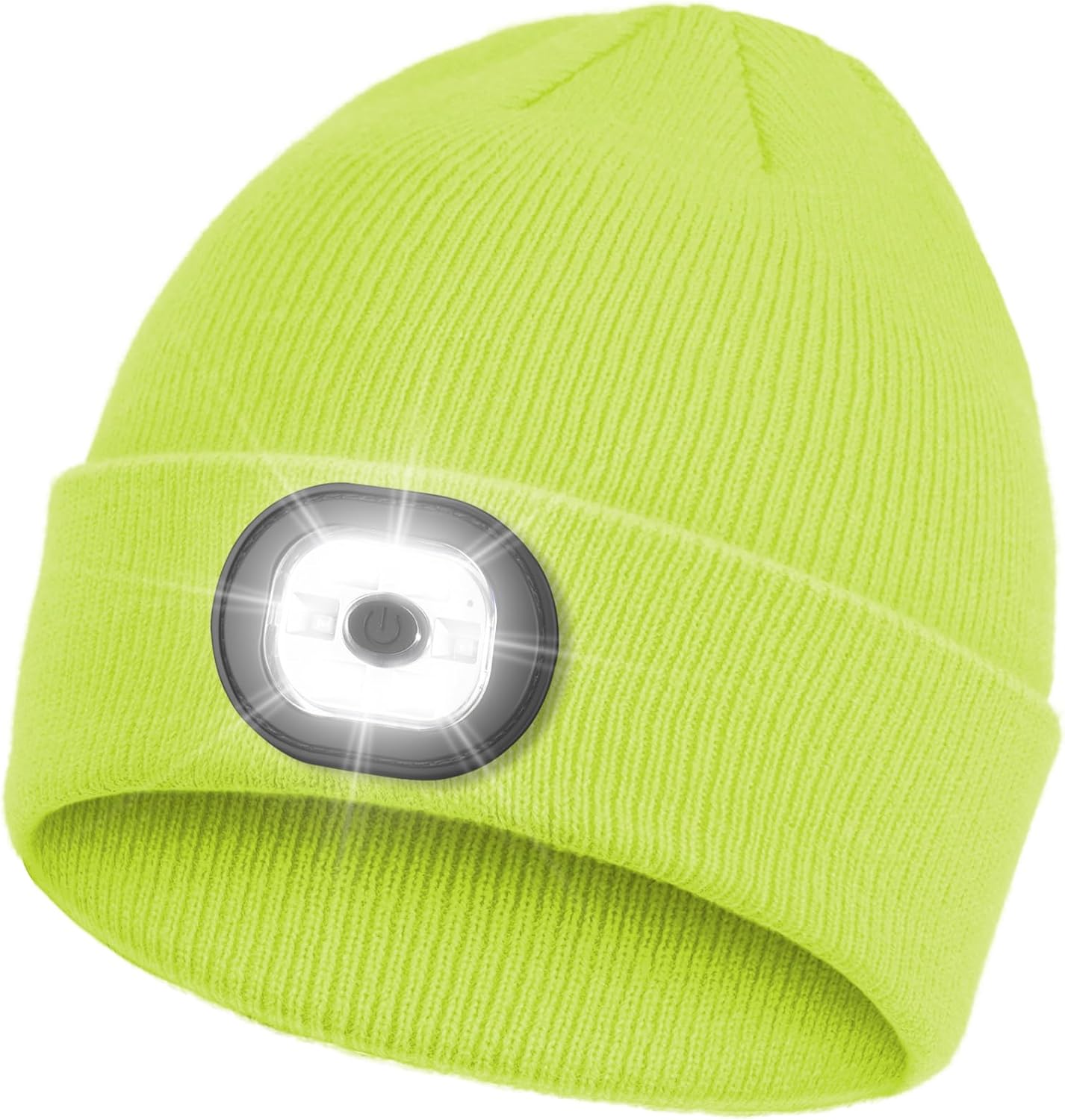 Beanie Headlamp - Unisex Winter Knit Cap Gifts - USB Rechargeable