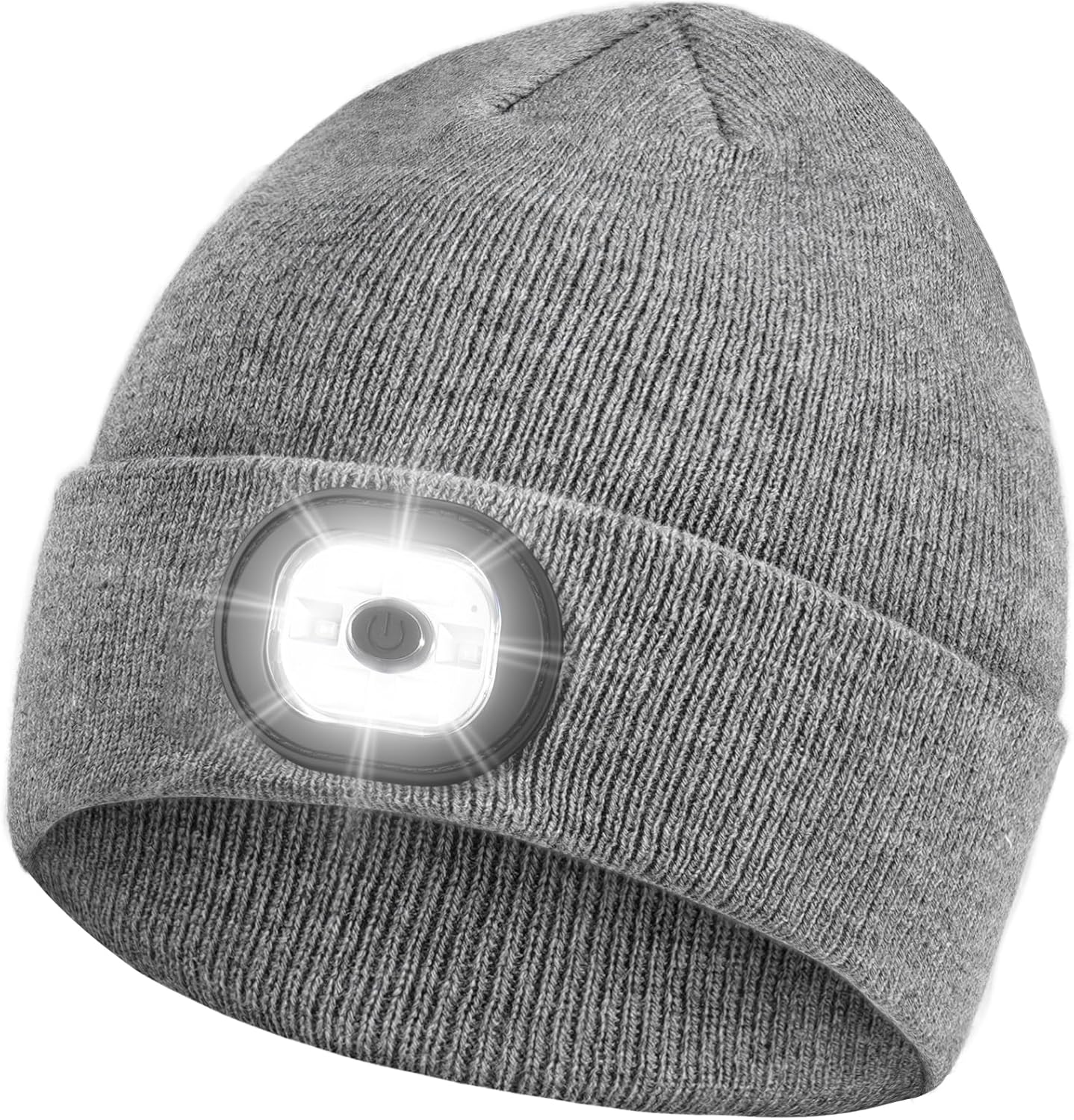 Beanie Headlamp - Unisex Winter Knit Cap Gifts - USB Rechargeable