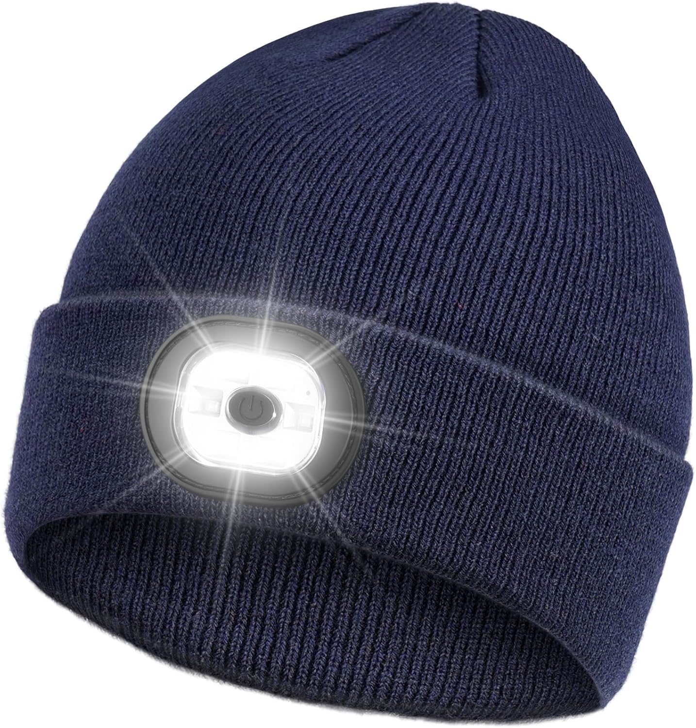 Beanie Headlamp - Unisex Winter Knit Cap Gifts - USB Rechargeable