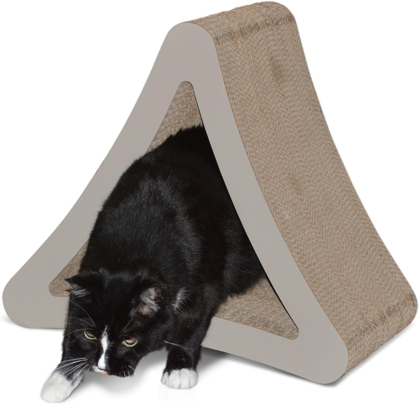 3-Sided Vertical Cat Scratching Post | Available in 18” & 24” |6 Usable Sides. Scratch; Play; & Perch | 100% Recyclable Cardboard Lounge
