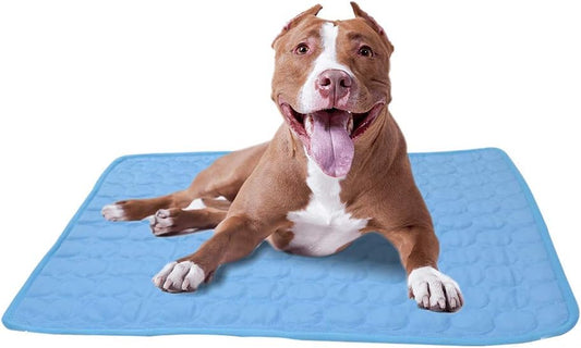 Dog Cooling Mat Ice Silk Self Cooling Bed Pads Cat Sleeping Mat for Kennel Sofa (XL (40" X 28"))