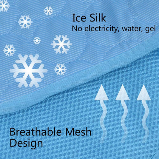 Dog Cooling Mat Ice Silk Self Cooling Bed Pads Cat Sleeping Mat for Kennel Sofa (XL (40" X 28"))