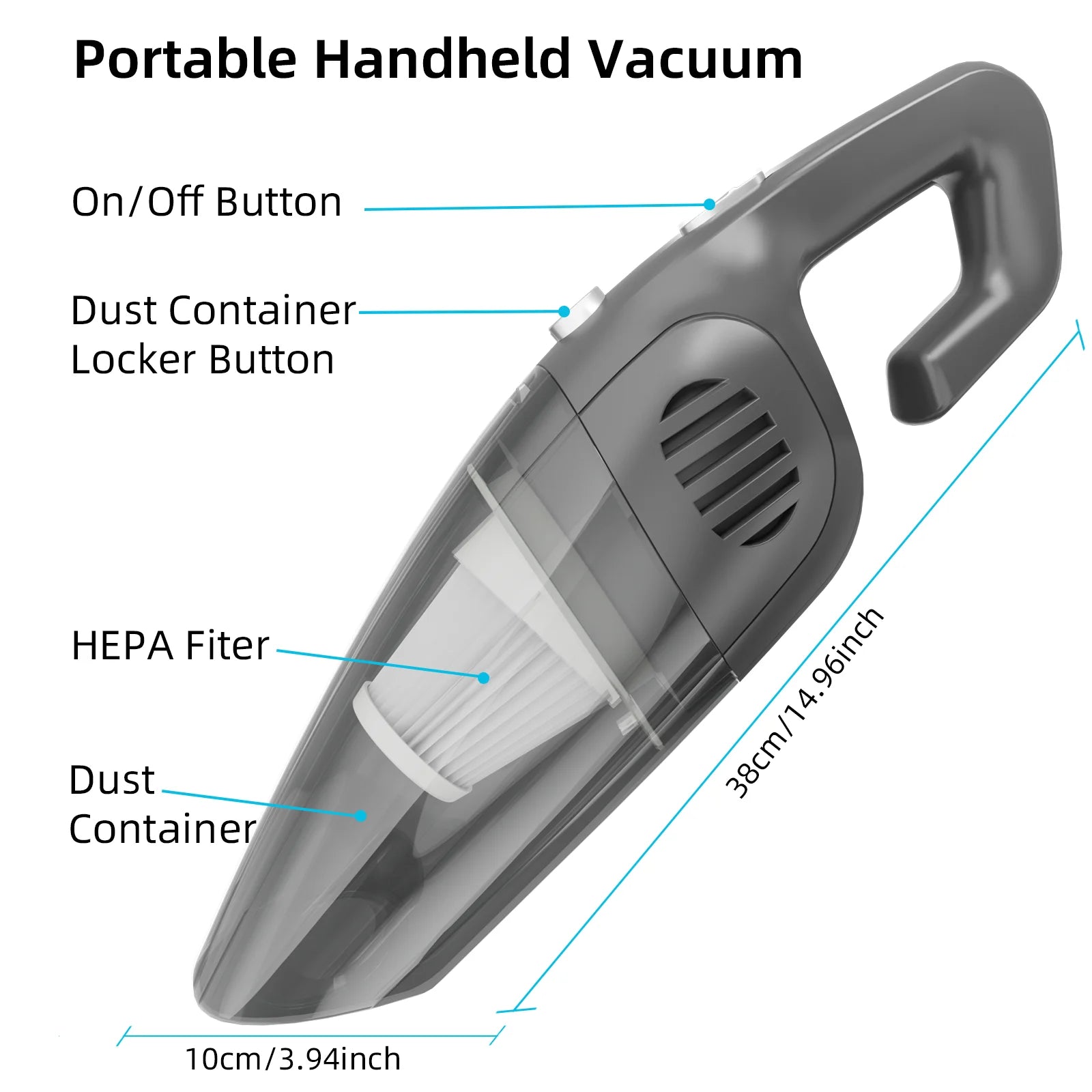 Cordless Portable Car Vacuum Cleaner